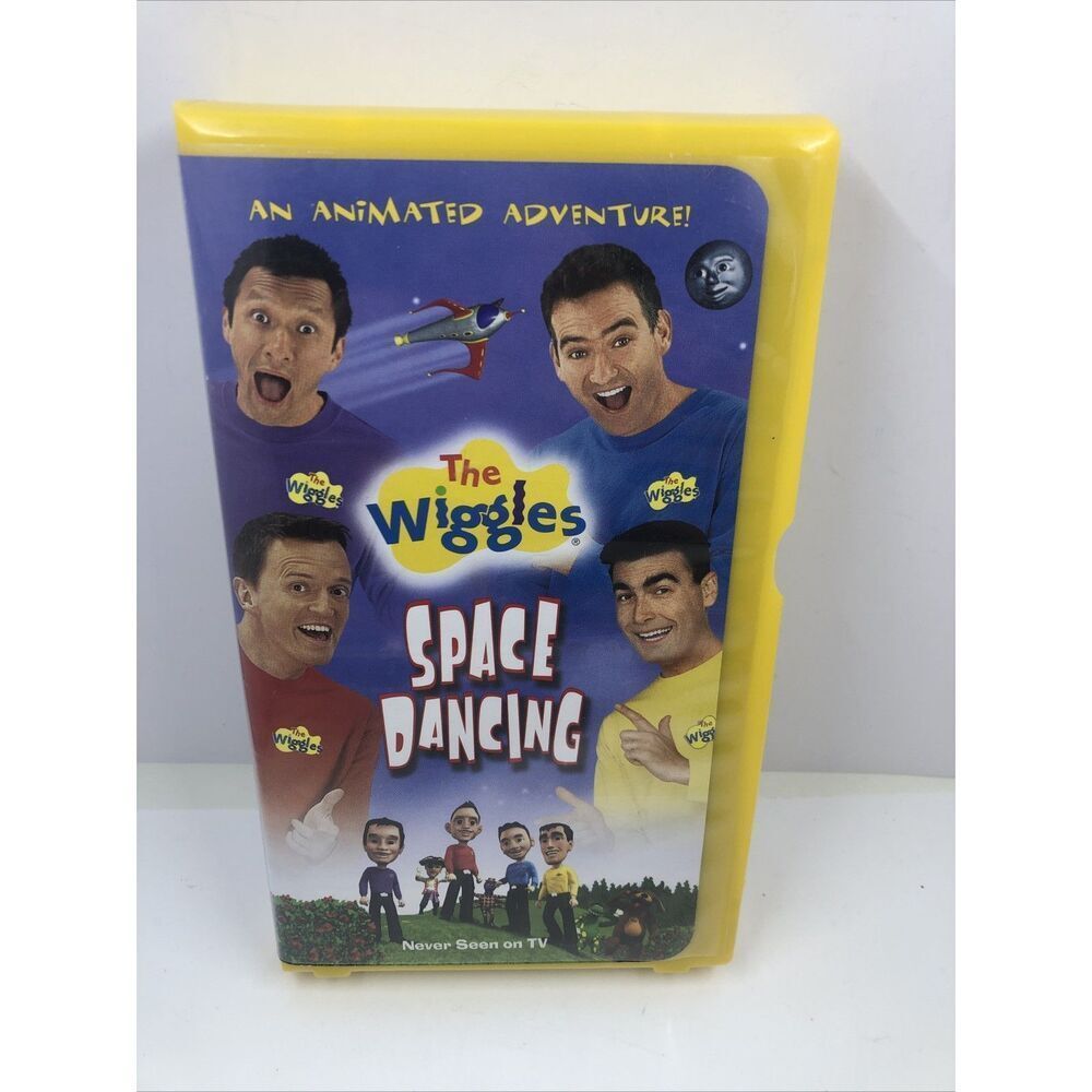 The Wiggles Space Dancing VHS 2003 Video Tape Animated Adventure Clamshell